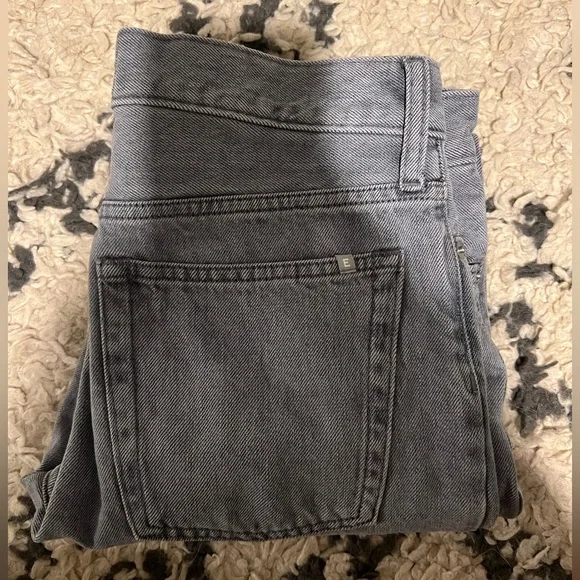 Everlane Women's Organic Cotton Straight Leg Jeans - Charcoal - Picture 4 of 5